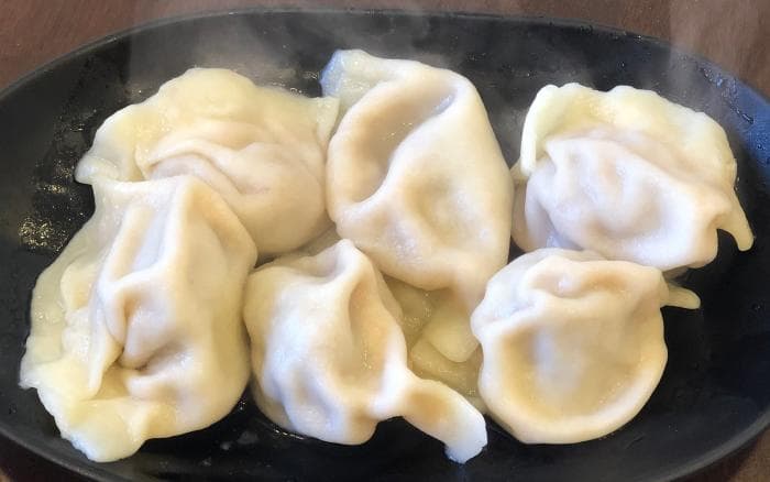 手作りエビにら水餃子